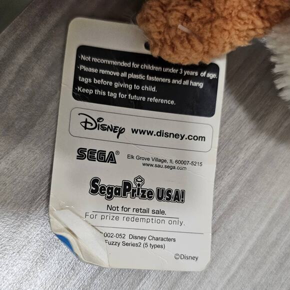 Disney Sega Fuzzy Chip n Dale Plush toy prize Claw machine WITH TAG japan - Picture 4 of 6